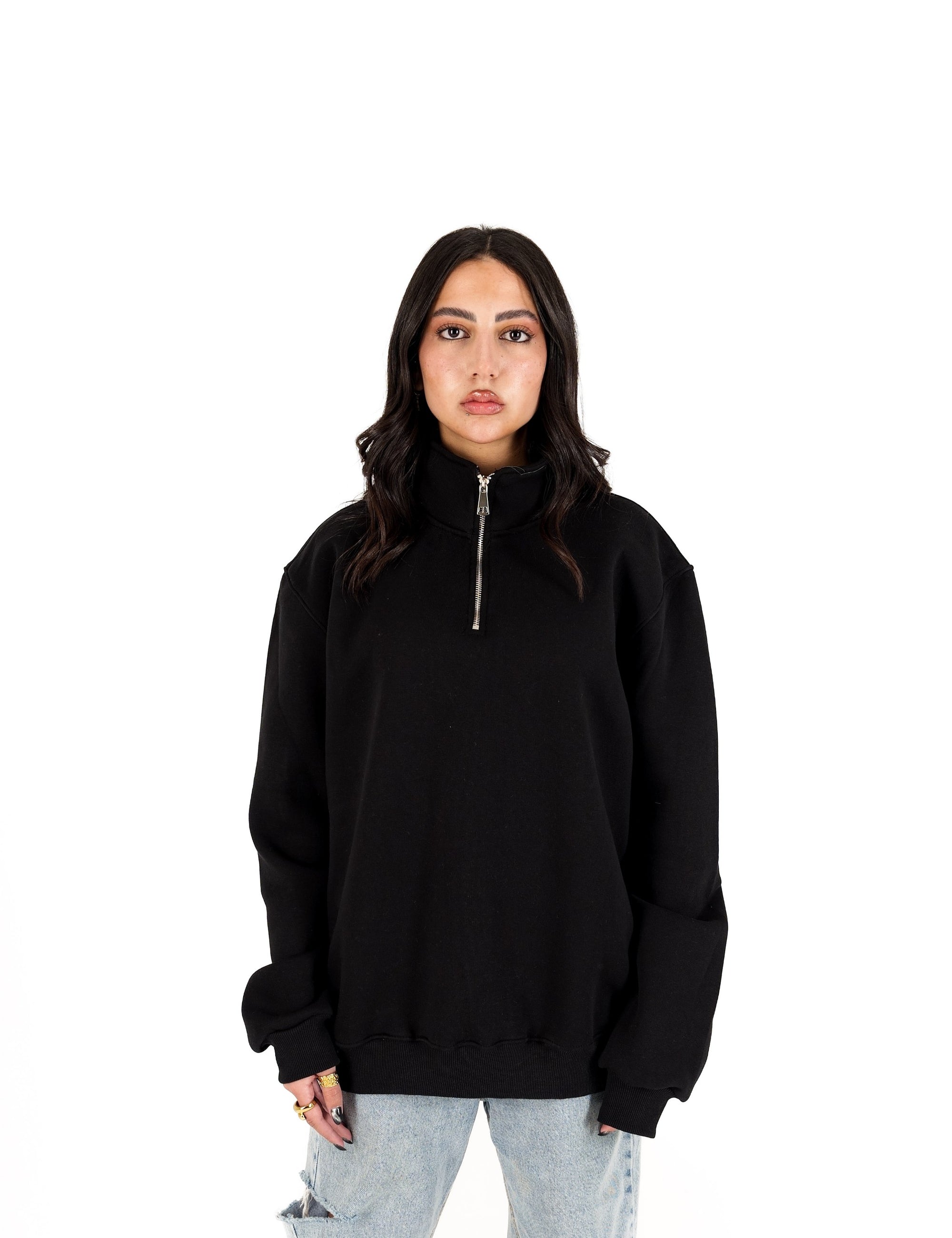 Black Quarter Zipper