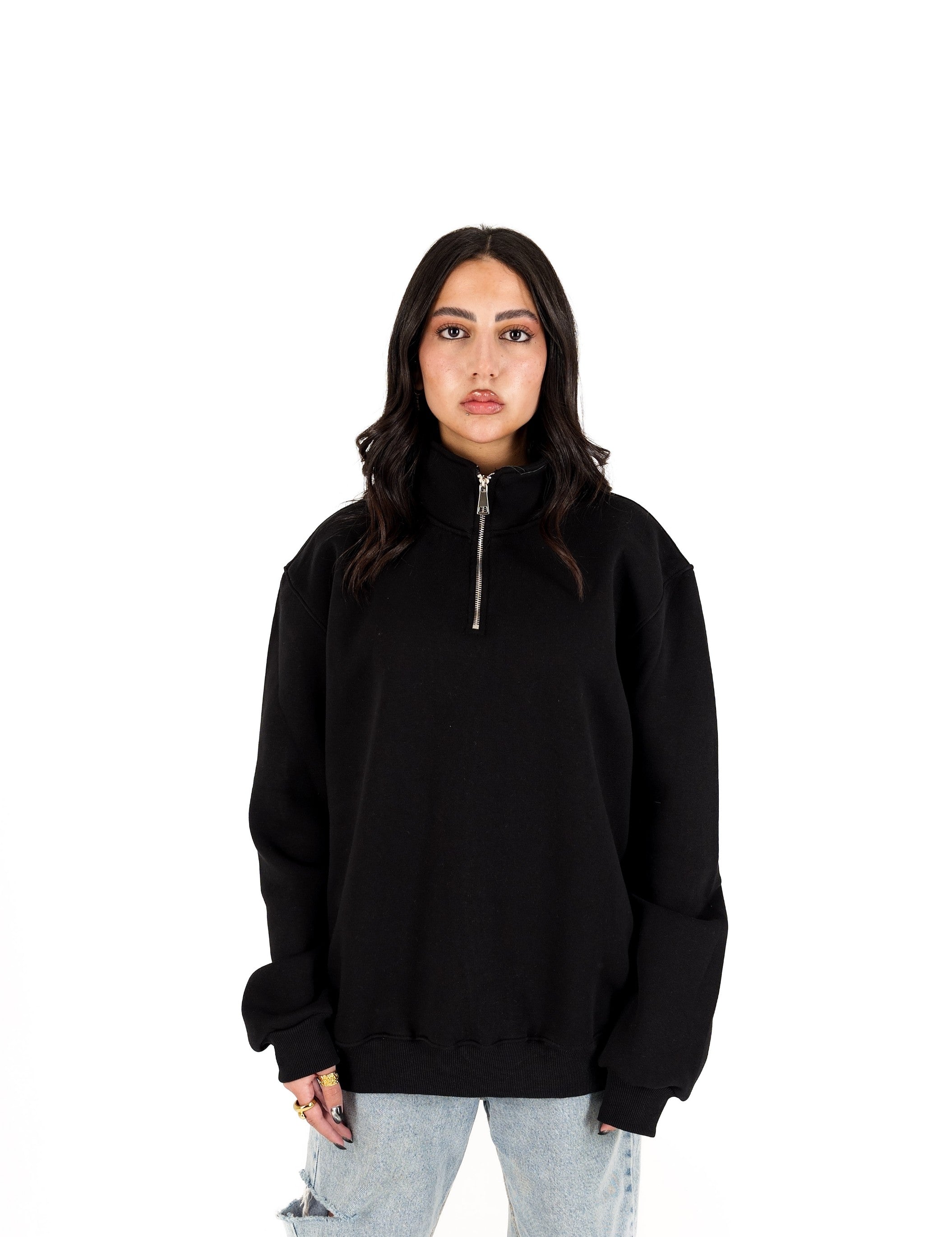 Black Quarter Zipper