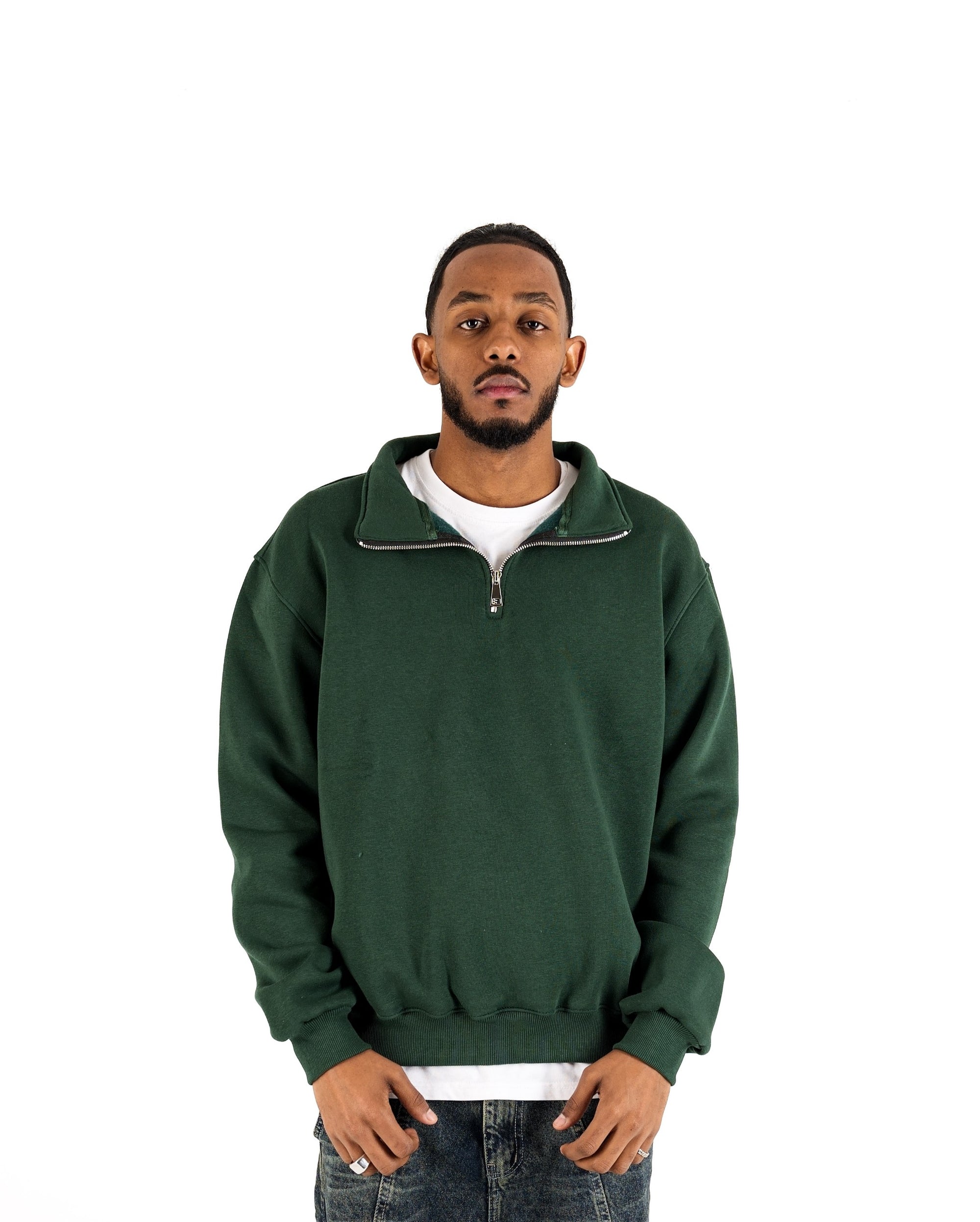 Green Quarter Zipper