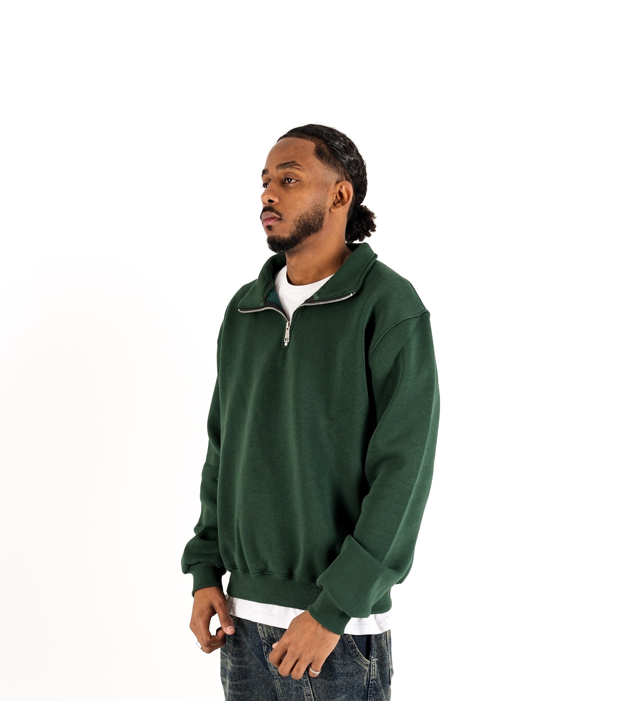 Green Quarter Zipper