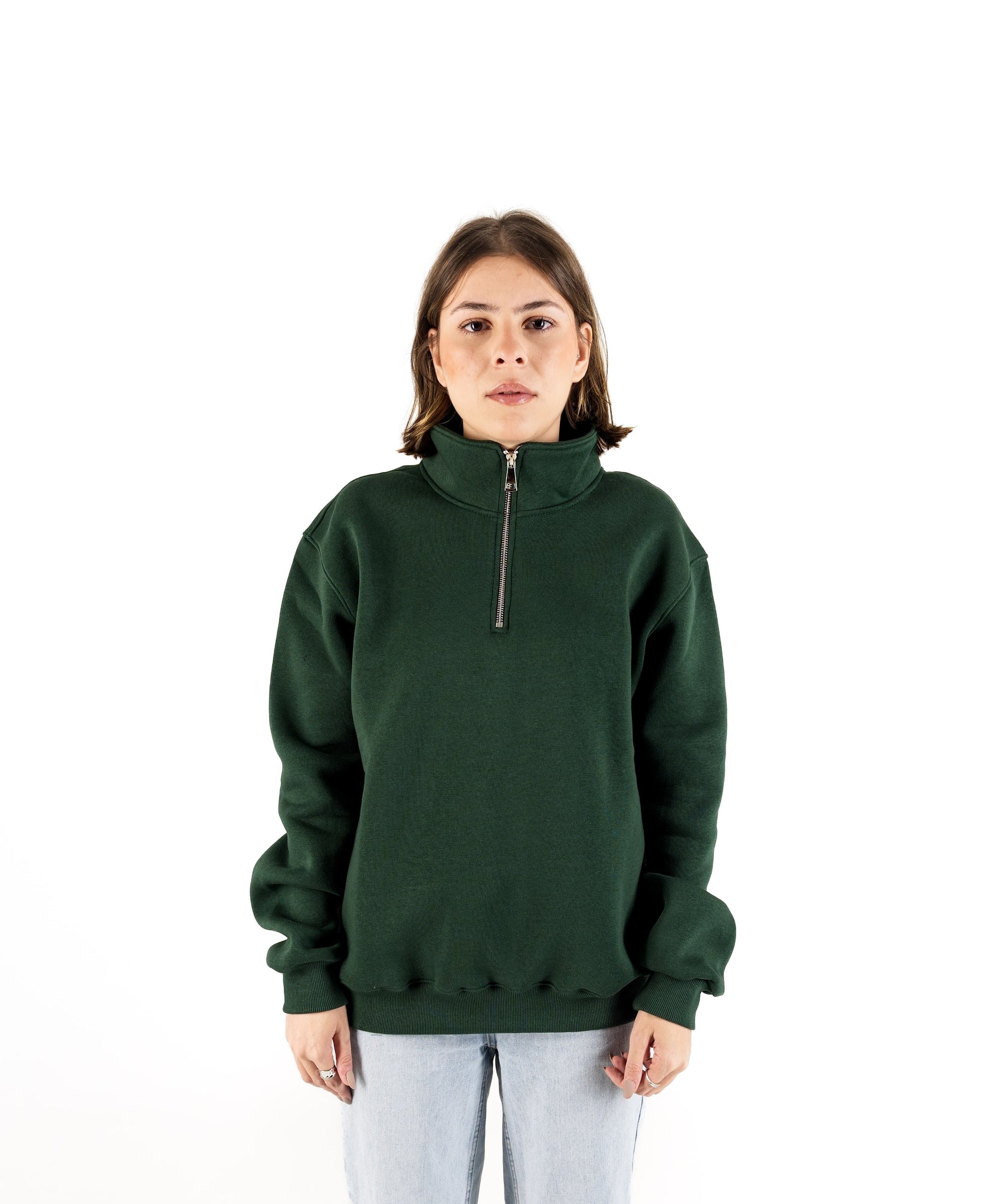 Green Quarter Zipper