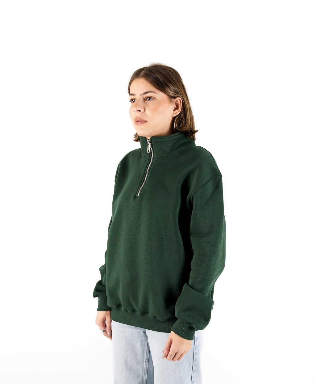 Green Quarter Zipper