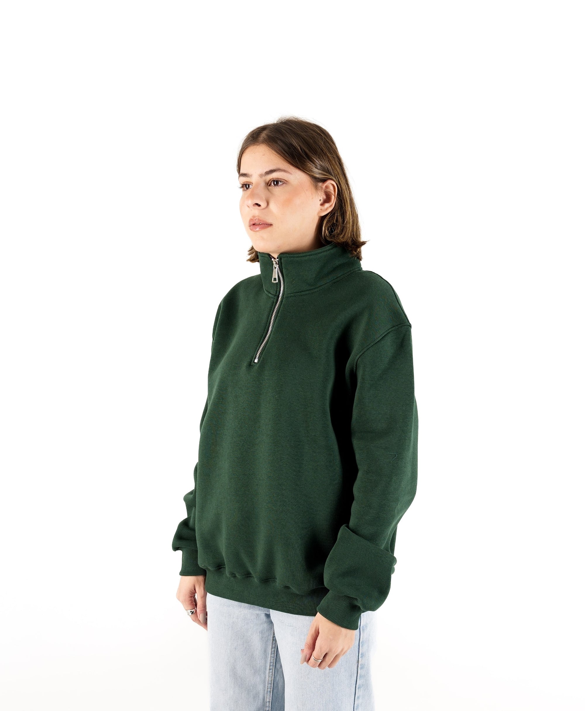 Green Quarter Zipper