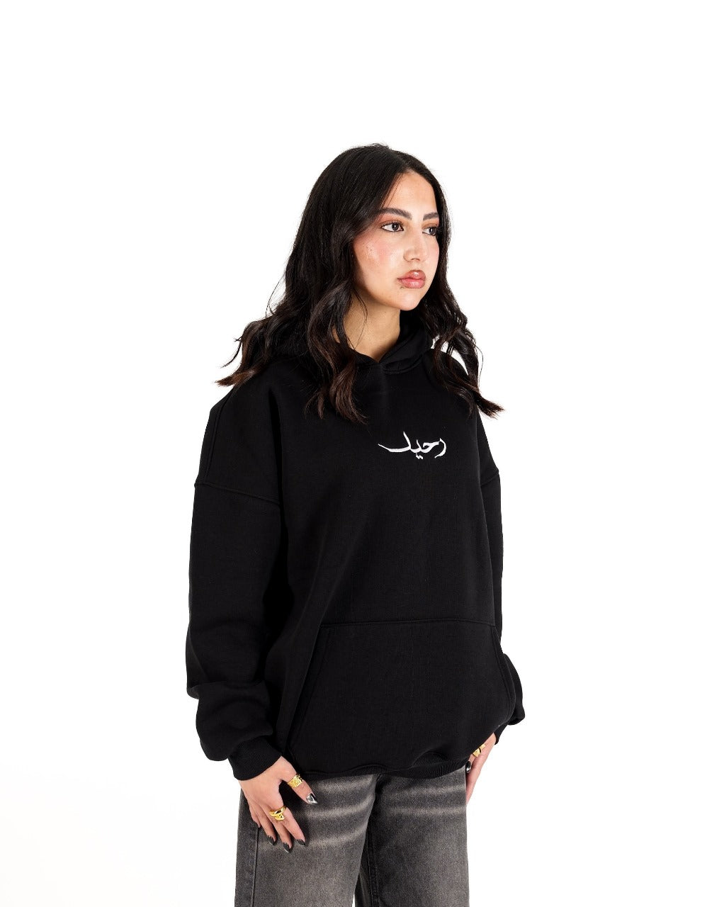 Black Don't Get Lost Oversized Hoodie