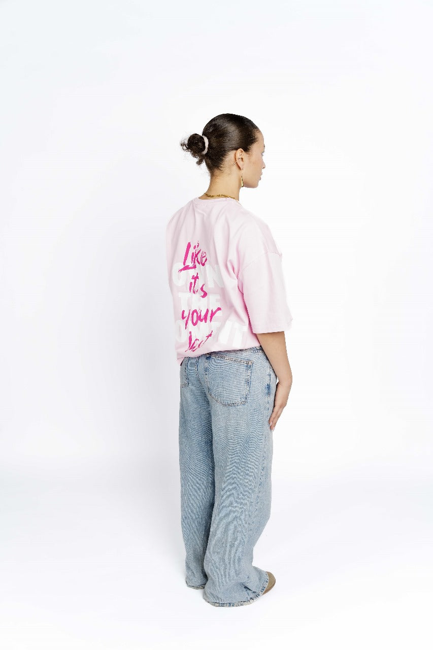 PINK OWN YOUR MOMENT TEE