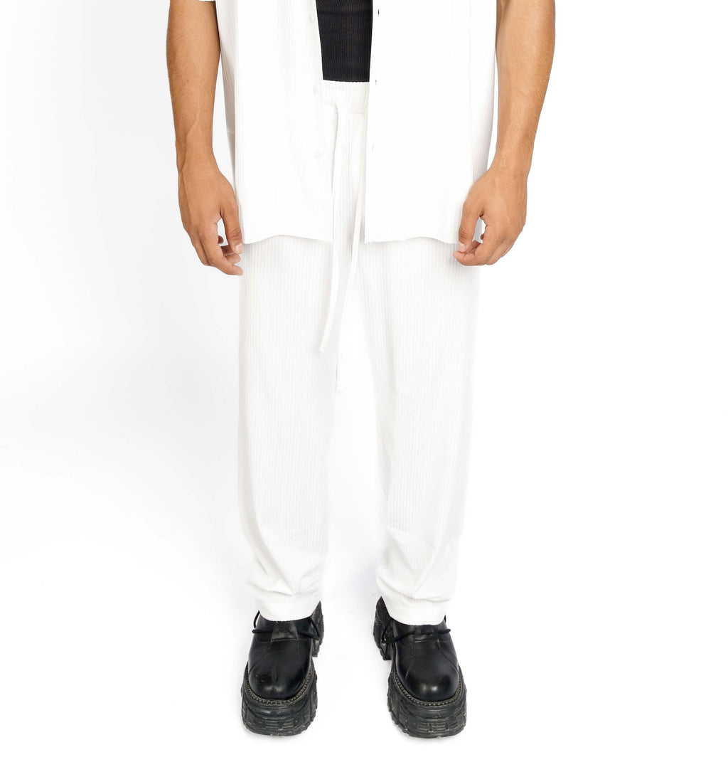 WHITE STRIPPED PANTS
