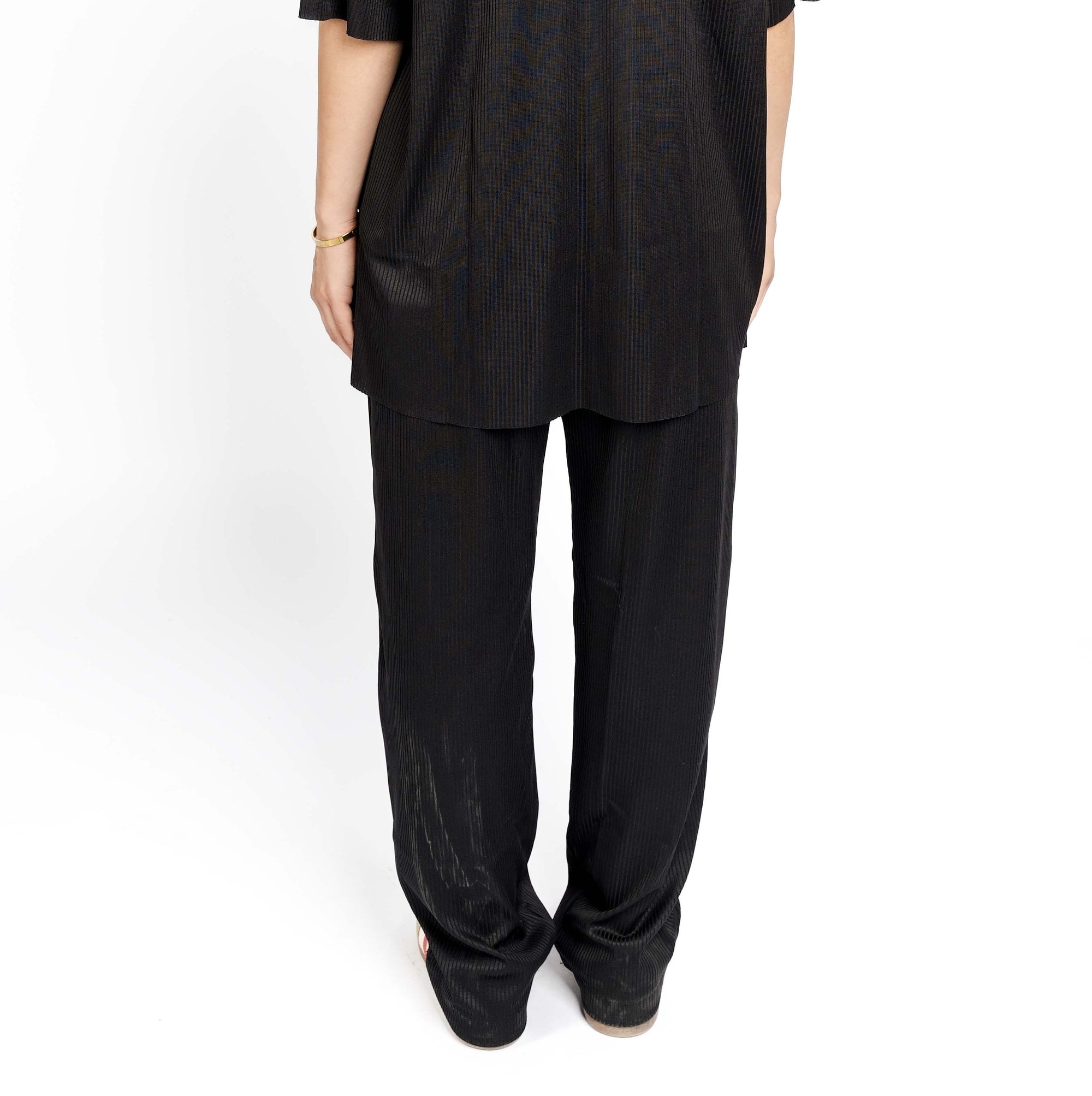 BLACK STRIPPED PANTS