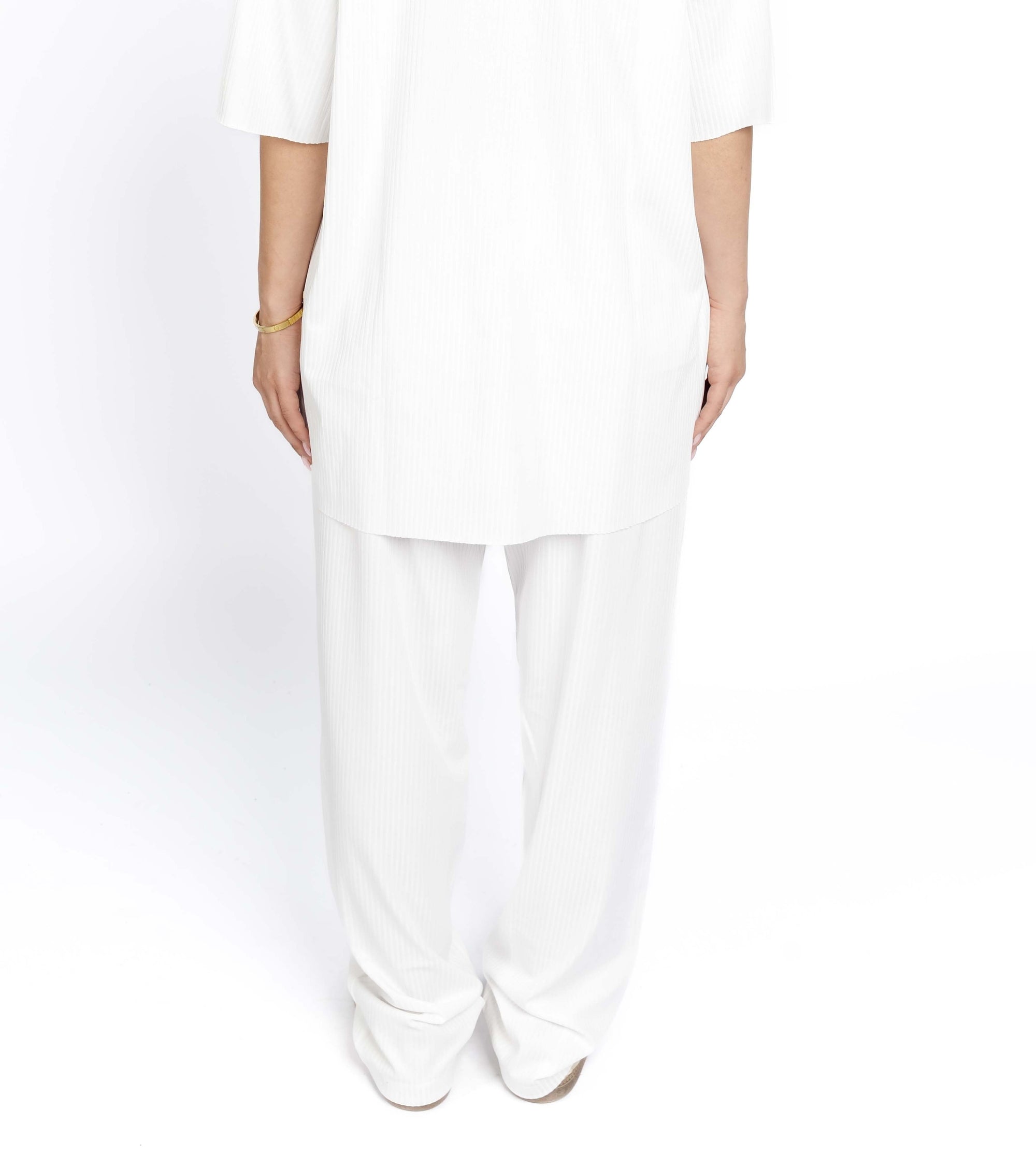 WHITE STRIPPED PANTS