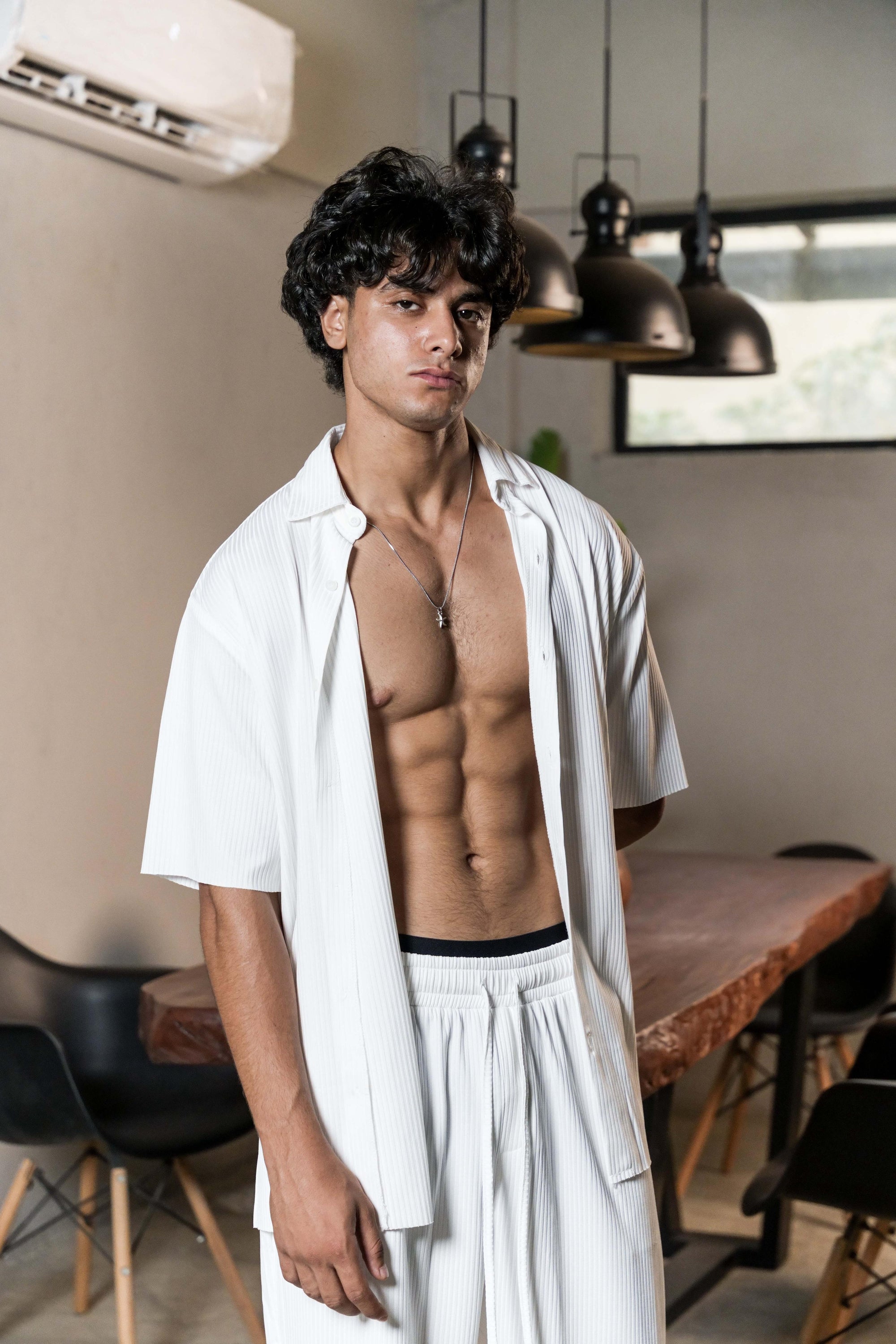 WHITE STRIPPED SHIRT