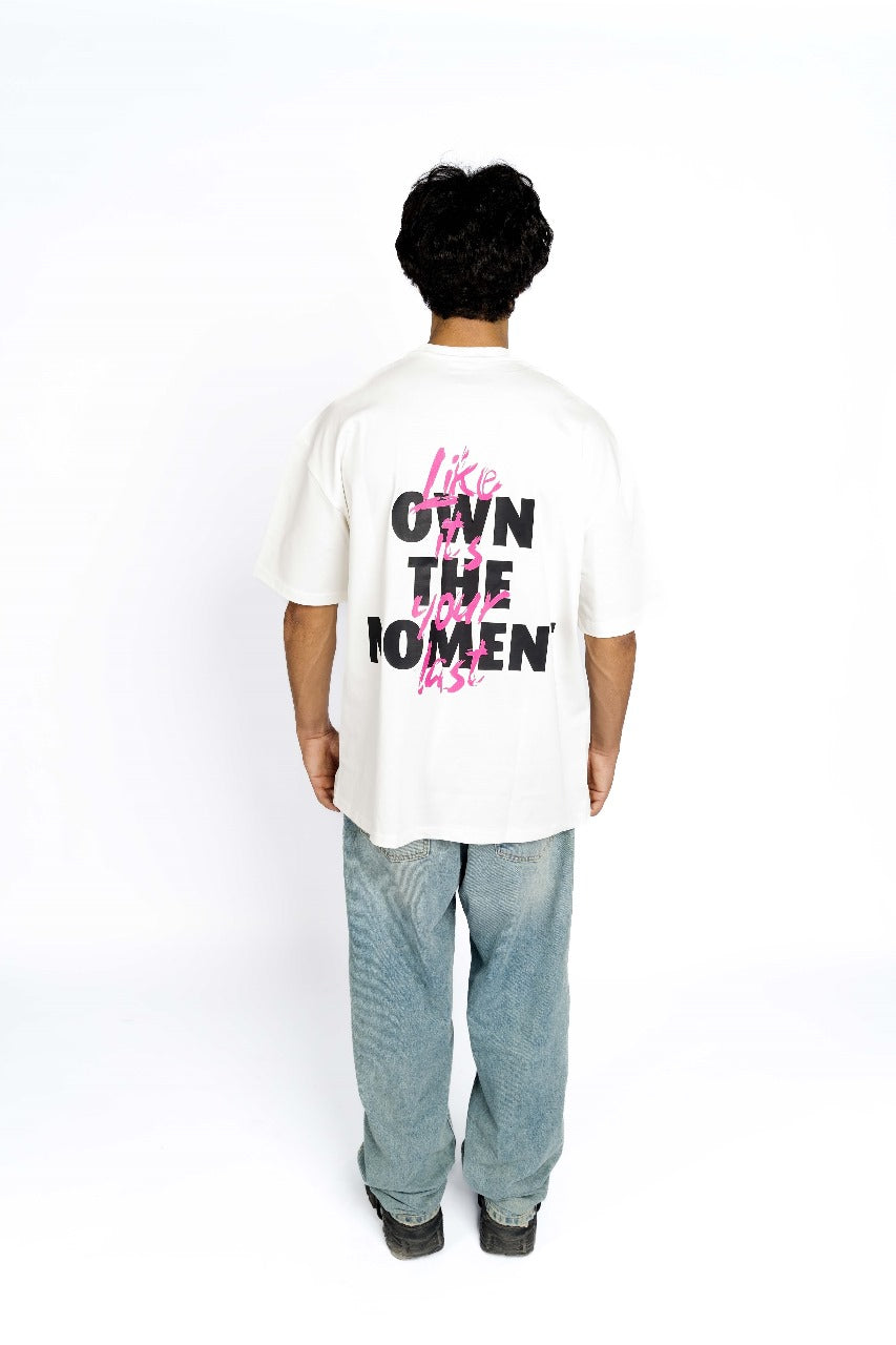 WHITE OWN YOUR MOMENT TEE